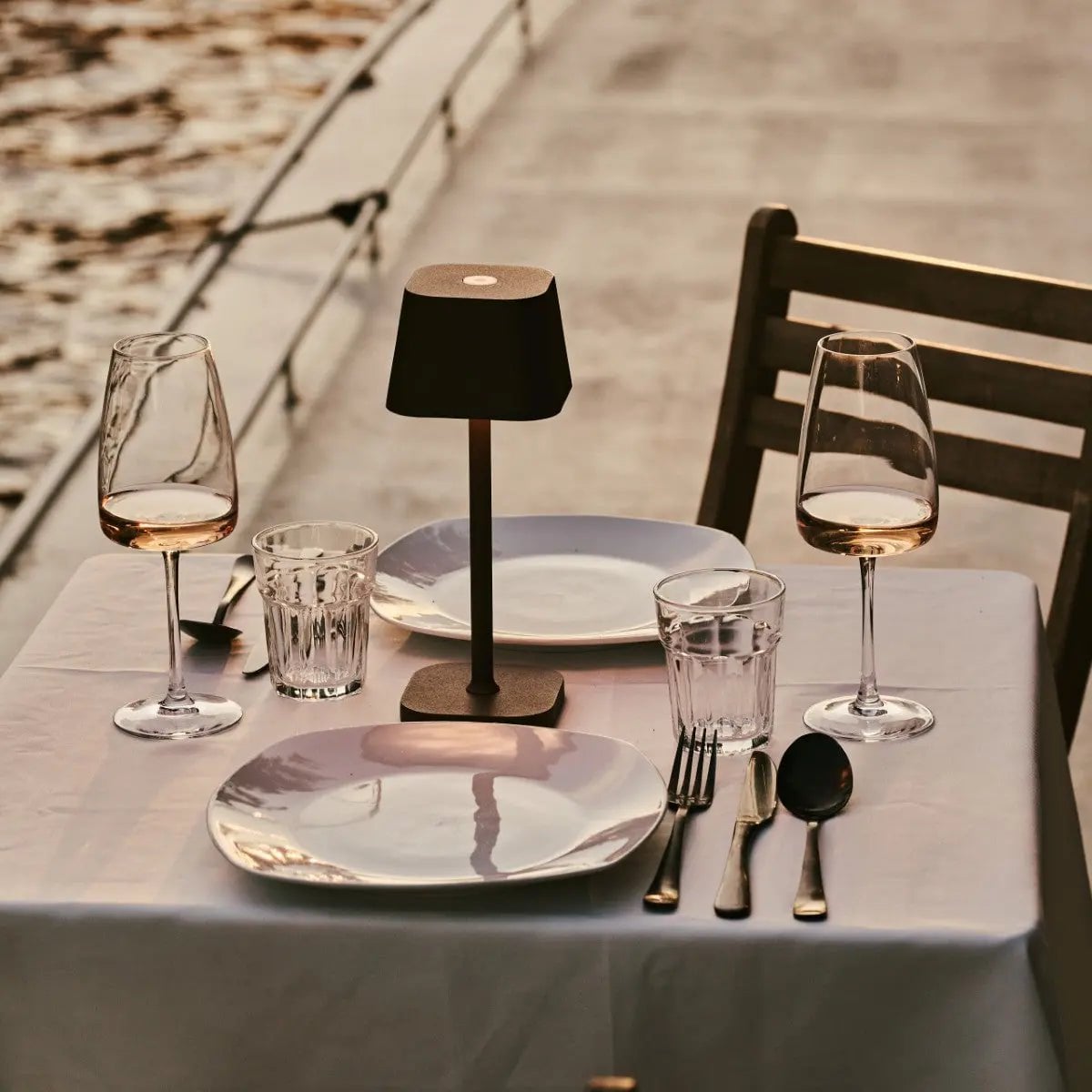 Ava Mokka Bruin Oplaadbare Tafellamp | Draadloos en dimbaar