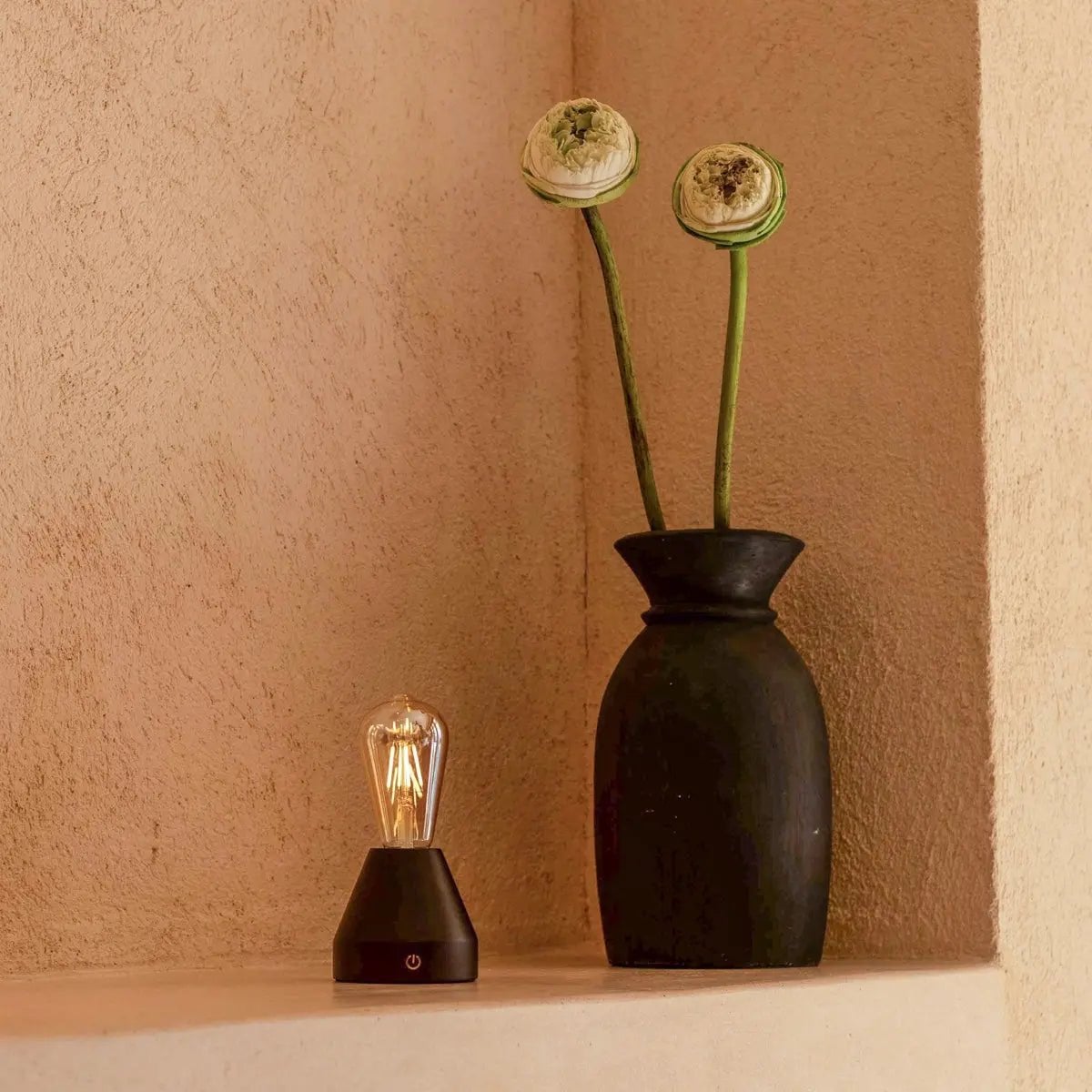 Zavi Donkerbruin Oplaadbare Tafellamp | LED, draadloos en batterijduur van 80 uur