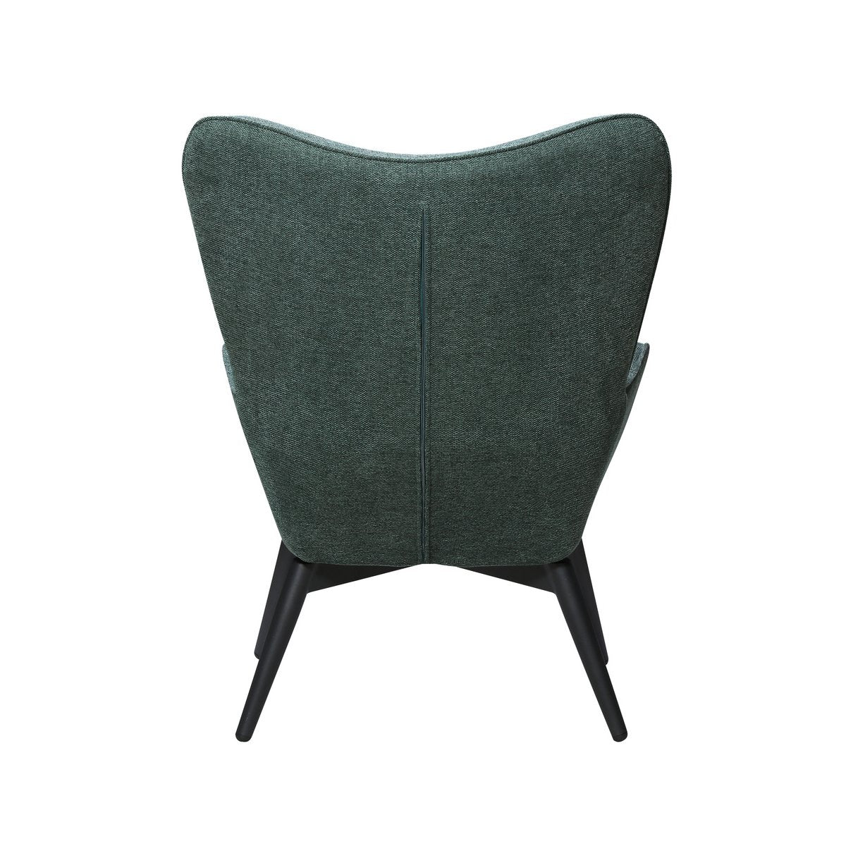 Moderne Fauteuil Dennengroen met Zwart Metalen Frame – Structuurstof & Sierknopen - SalesFever - Casanovio