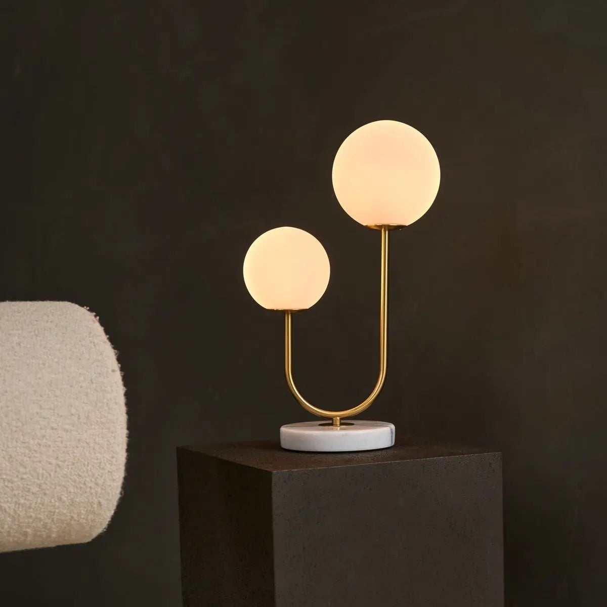 Giorgia elegante marmeren lamp | Matglazen lampen en snoerlamp