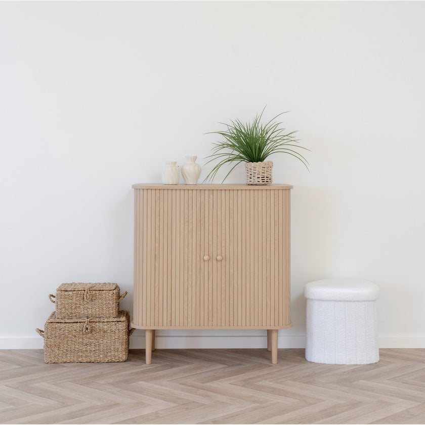 Nikko Side Board - Natural, MDF/Pine, 80x40x87 cm