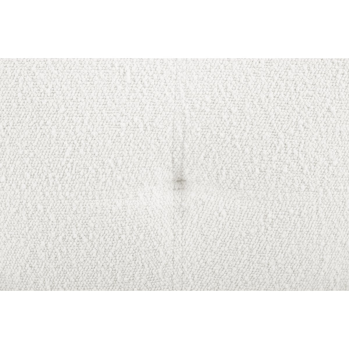 Eetkamerstoel Wit Bouclé met Zwart Sleded Frame – Rijk Gestoffeerde Armleuningen - SalesFever - Casanovio