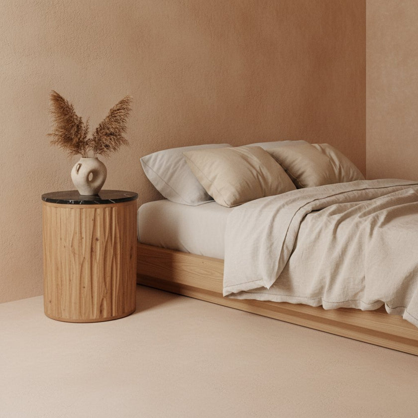 Langkawi bijzettafel marmer zwart - 40x40x50 cm