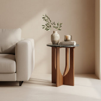 Brunei bijzettafel marmer zwart