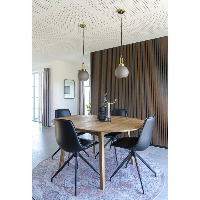 Monaco Eetkamerstoel - Zwart, PU/Staal, 56x48x86 cm - Set van 2