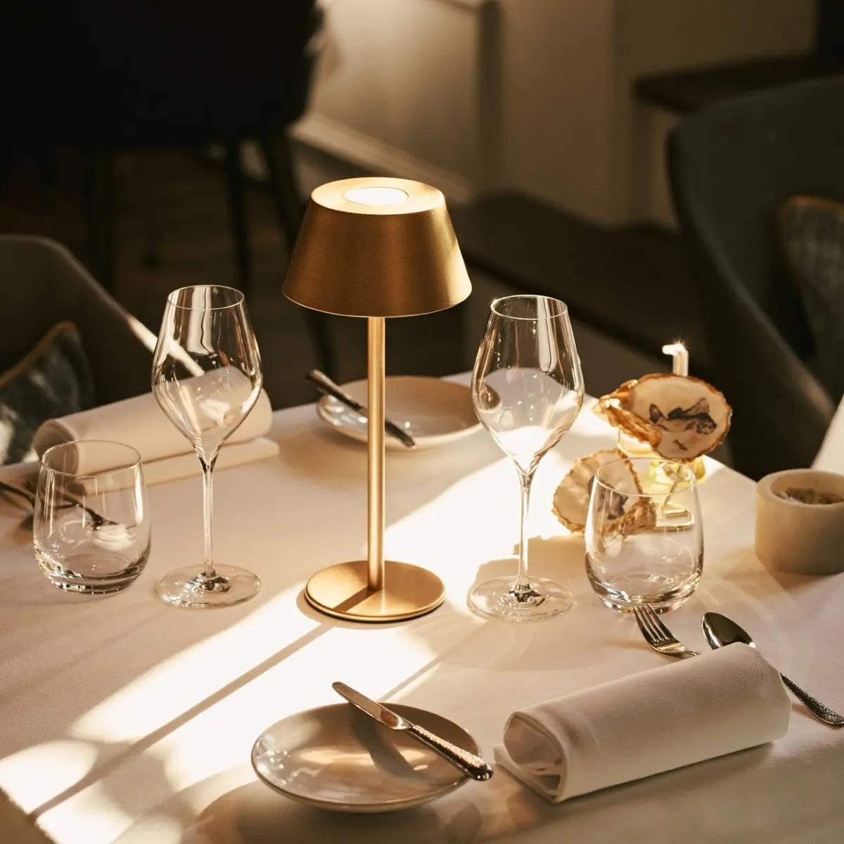 Milou Gold Tafellamp zonder Kabel | Modern, design en 3 lichtmodi