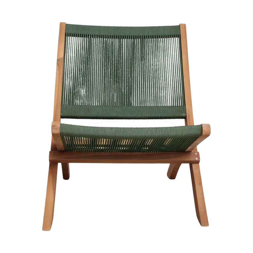 Rope opvouwbare loungestoel groen