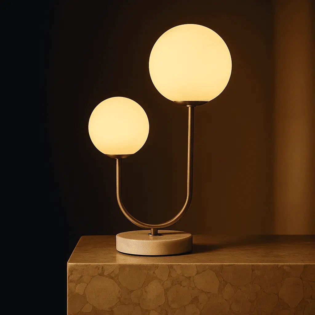 Giorgia elegante marmeren lamp | Matglazen lampen en snoerlamp