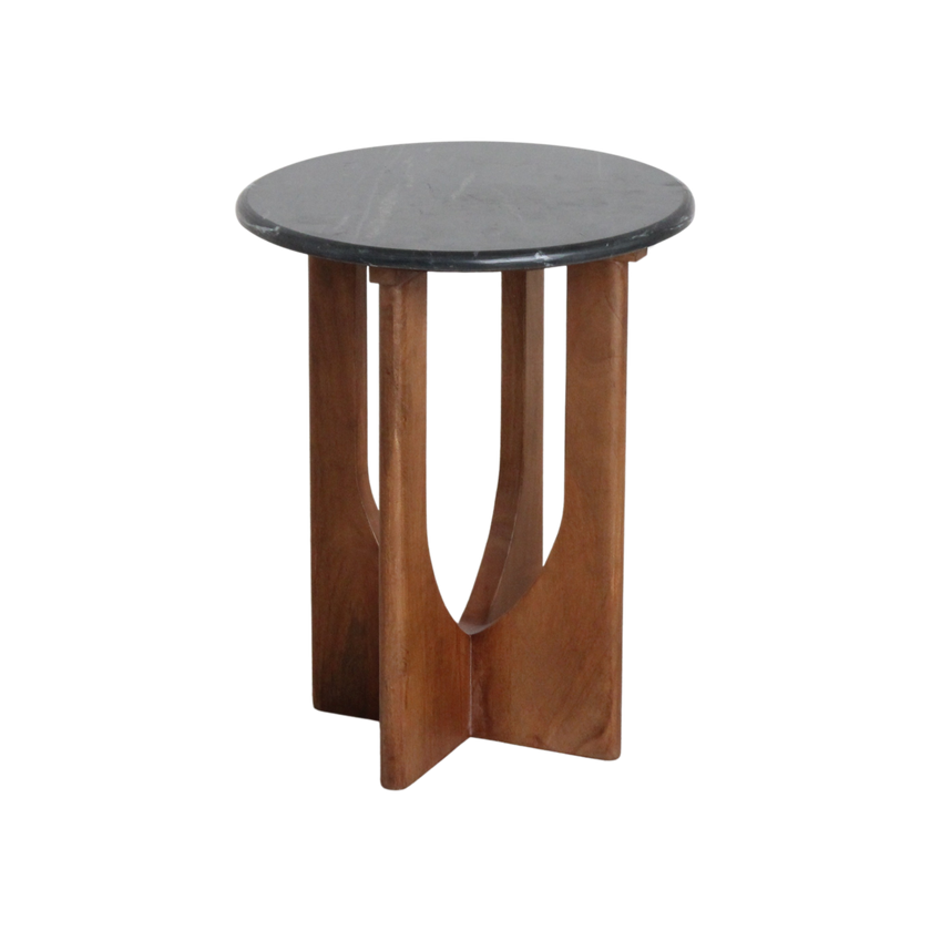 Brunei bijzettafel marmer zwart