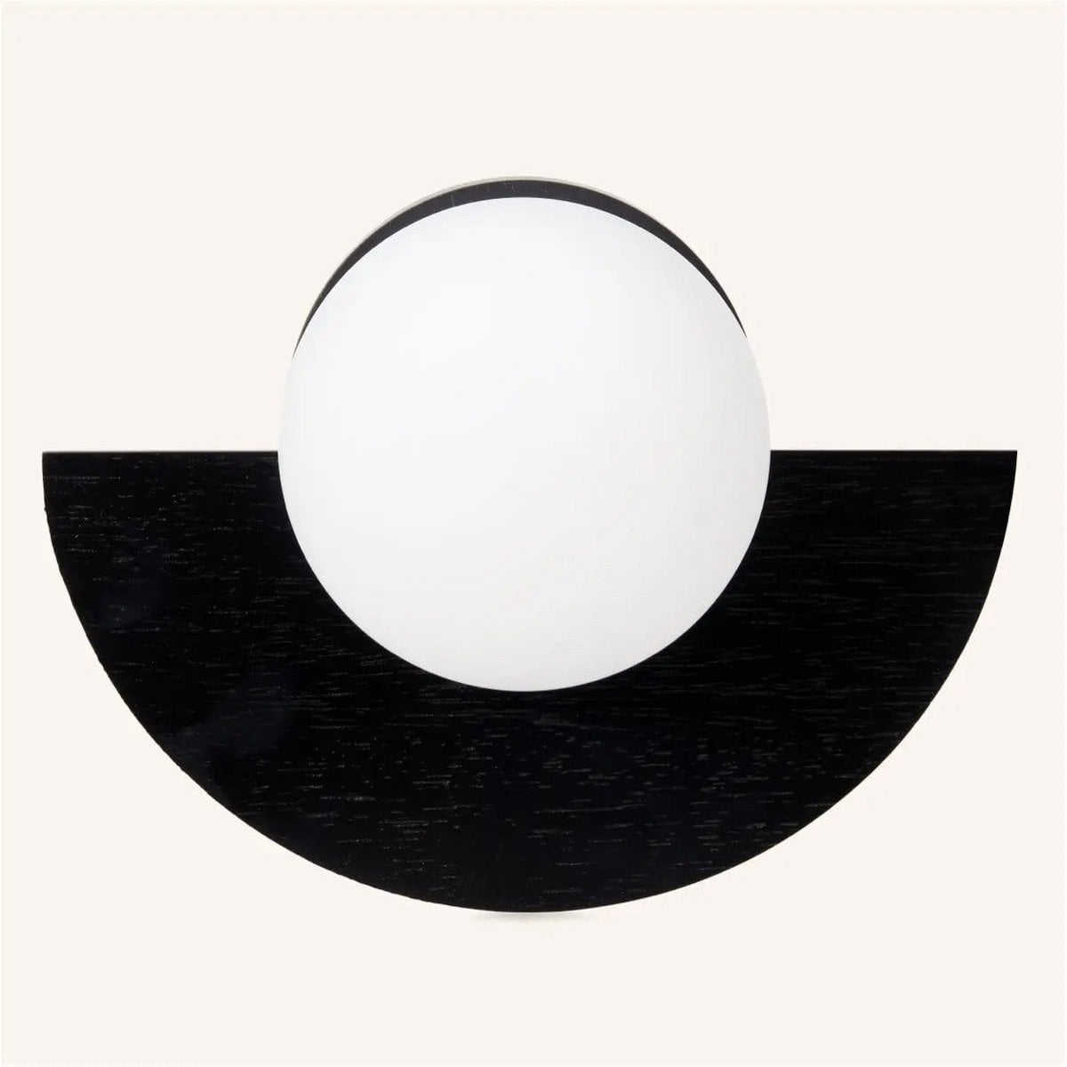 Kane zwarte draadloze wandlamp – oplaadbare hout- en glaslamp