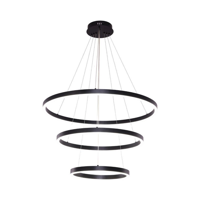 Hanglamp Neo Black | 3-Ring 40+60+80cm