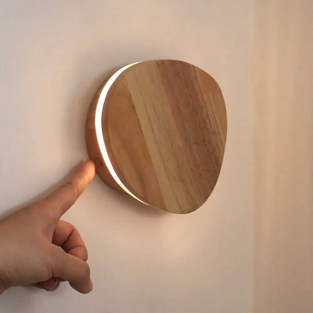 Lulu Lichtbruine draadloze oplaadbare wandlamp | Dimbare lamp en 3 lichtmodi