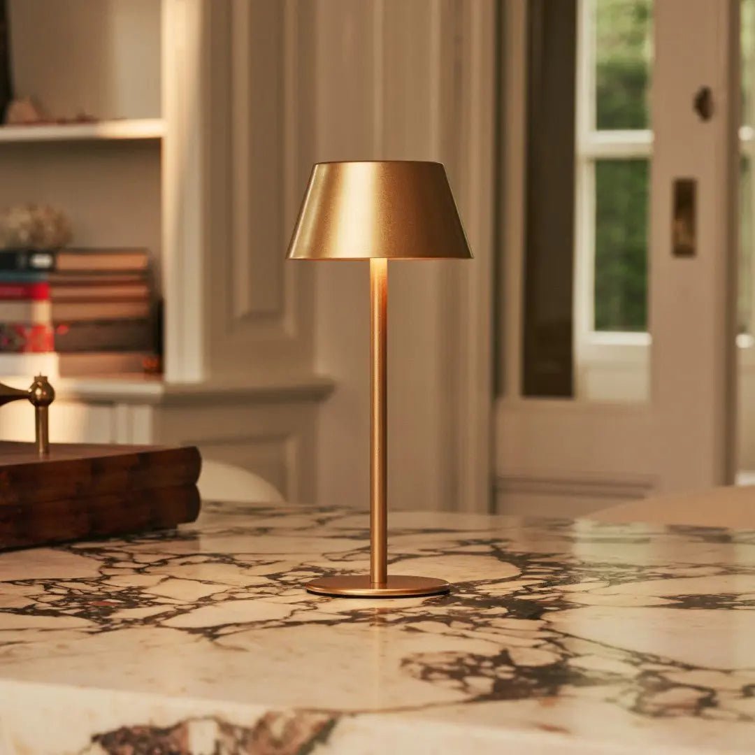 Milou Gold Tafellamp zonder Kabel | Modern, design en 3 lichtmodi