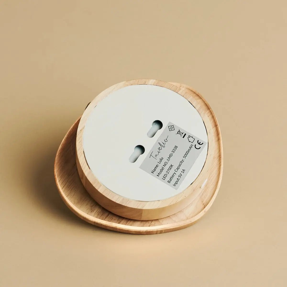 Lulu Lichtbruine draadloze oplaadbare wandlamp | Dimbare lamp en 3 lichtmodi