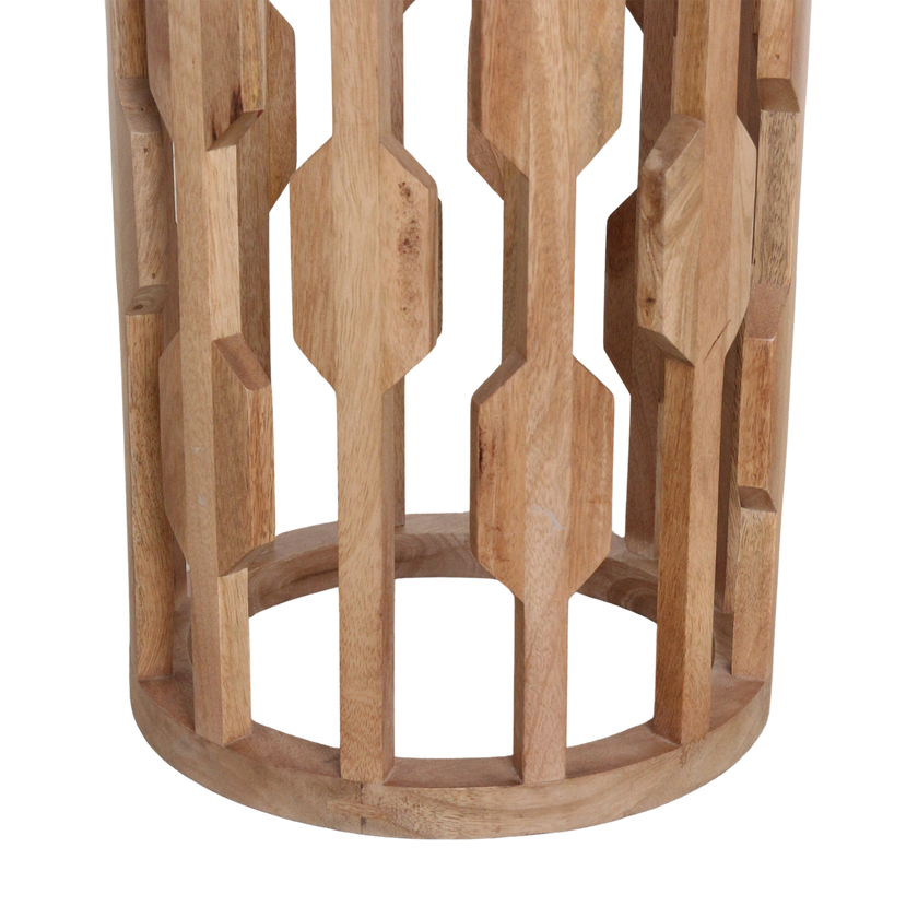 Atjeh bijzettafel marmer wit - 40x40x50 cm