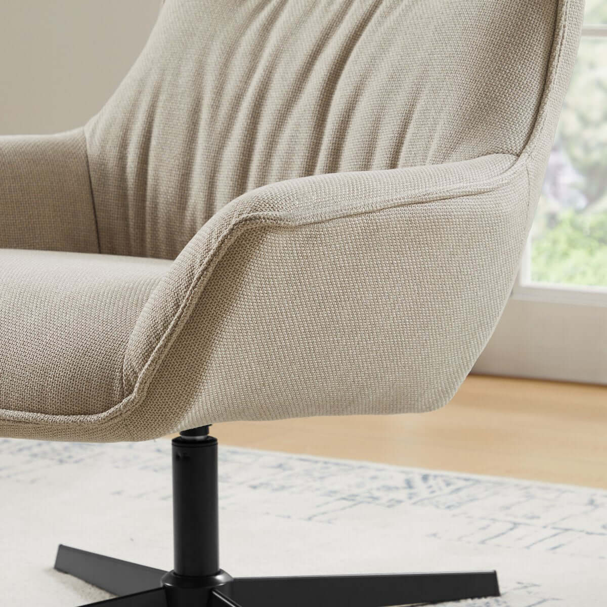 Armchair structural fabric beige - SalesFever