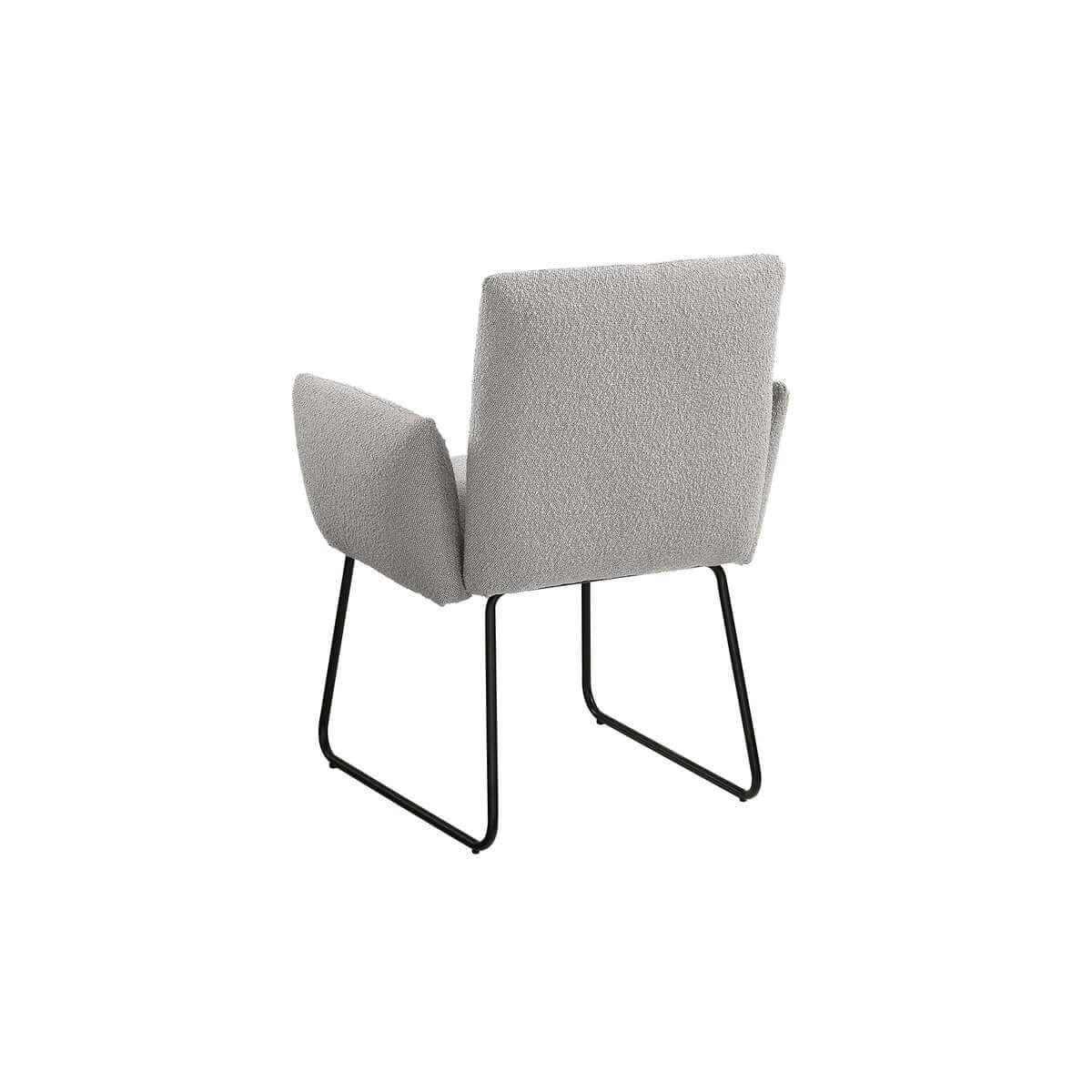 Armchair Bouclé fabric light gray - SalesFever