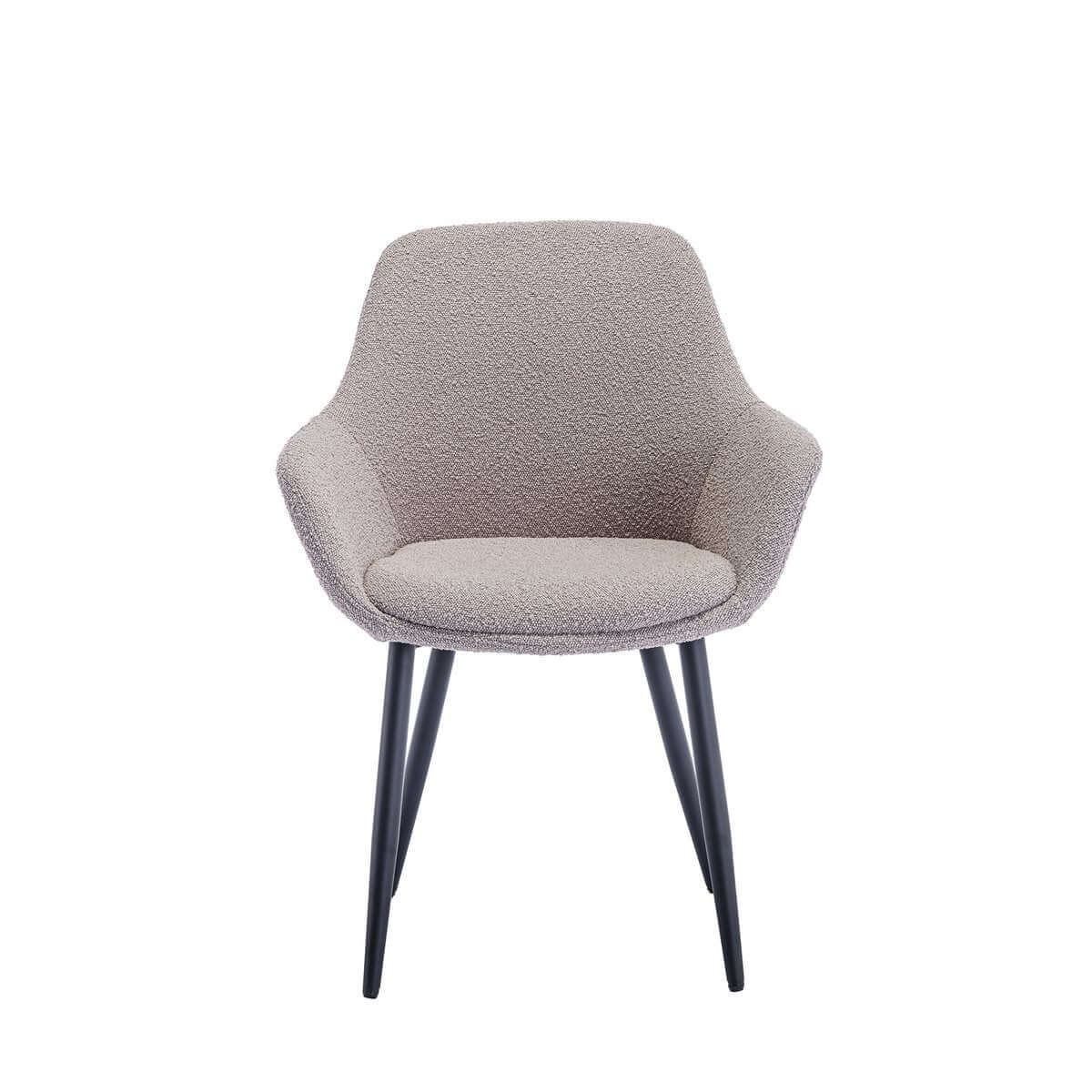 Armchair Bouclé fabric taupe set of 2 - SalesFever