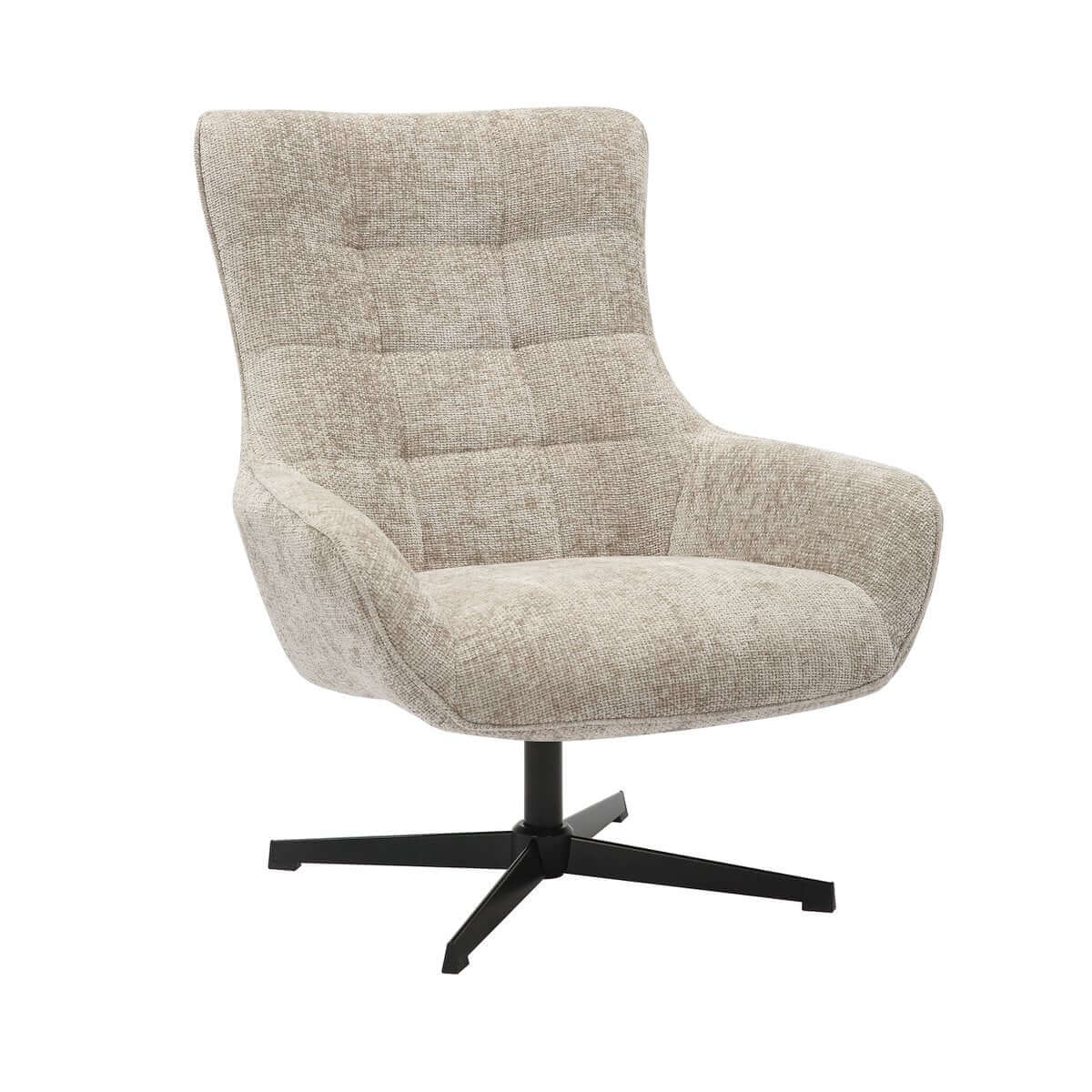 Armchair chenille fabric light gray - SalesFever