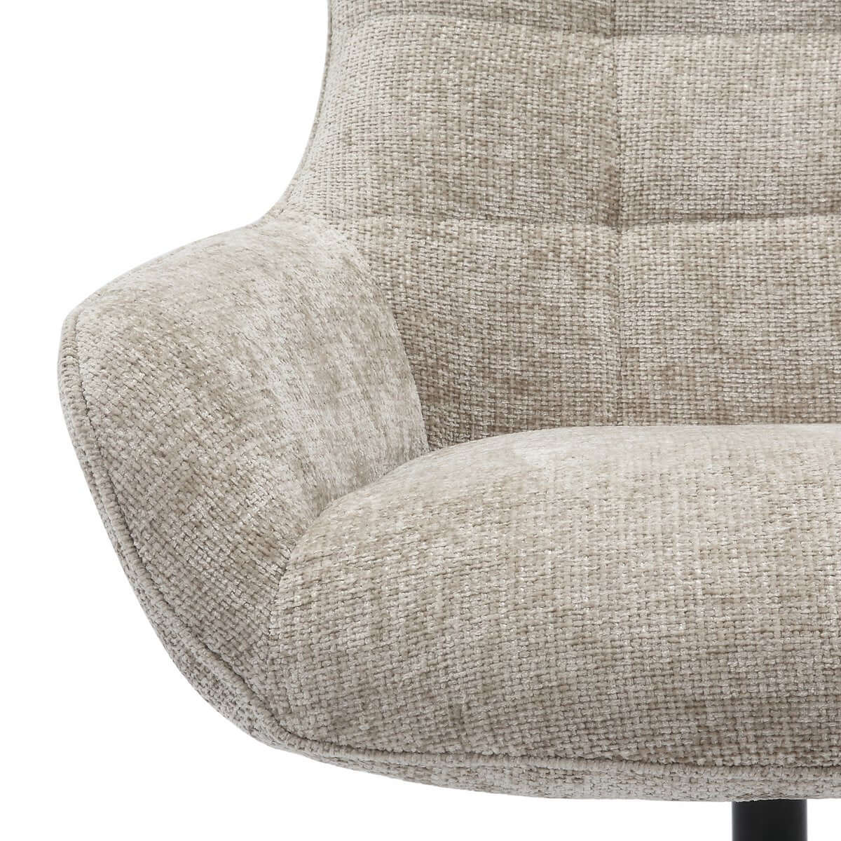 Armchair chenille fabric light gray - SalesFever