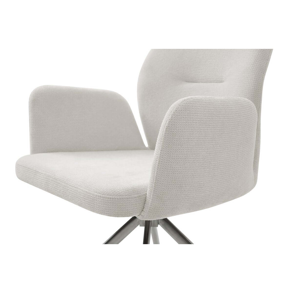 Armchair with 180° swivel function Cream - SalesFever