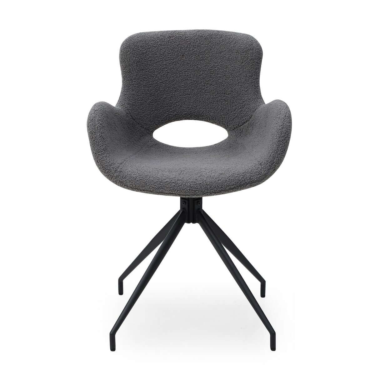 Armchair with cut-out back Dark grey - SalesFever
