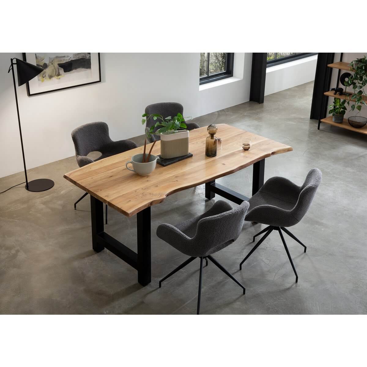 Armchair with cut-out back Dark grey - SalesFever