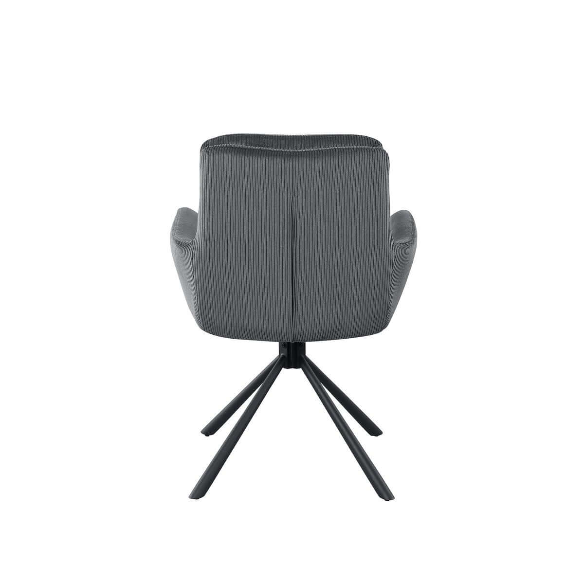 Armchair in corduroy look, dark gray - SalesFever
