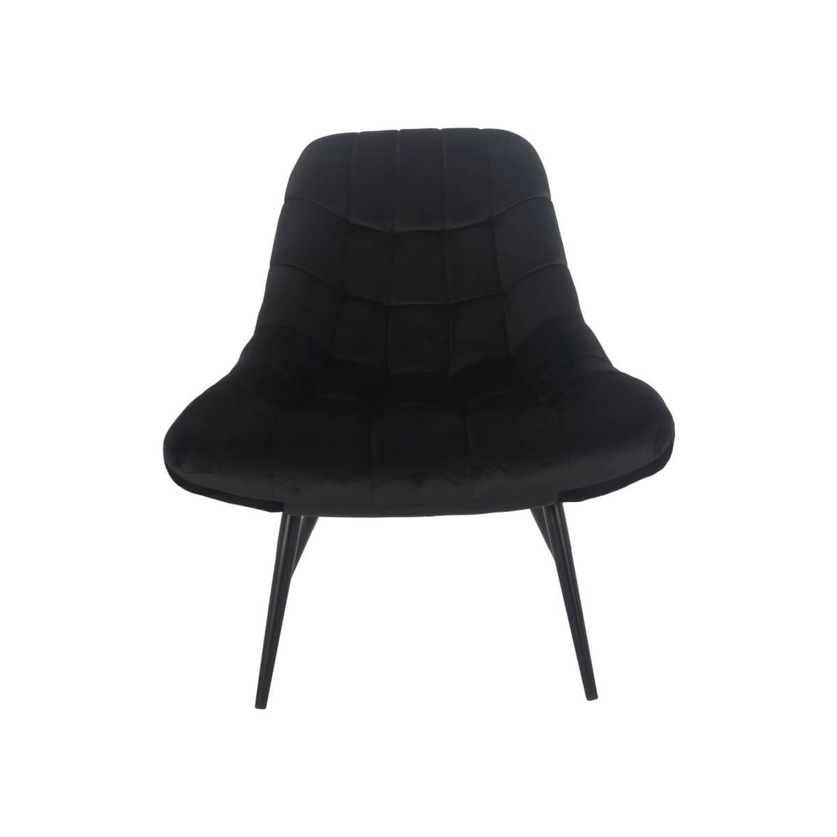 Armchair XXL velvet black metal black - SalesFever