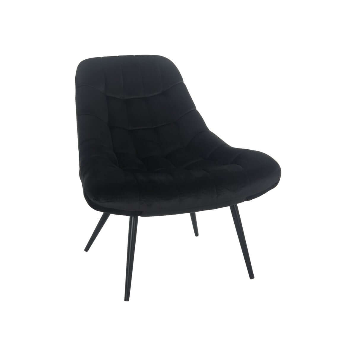 Armchair XXL velvet black metal black - SalesFever
