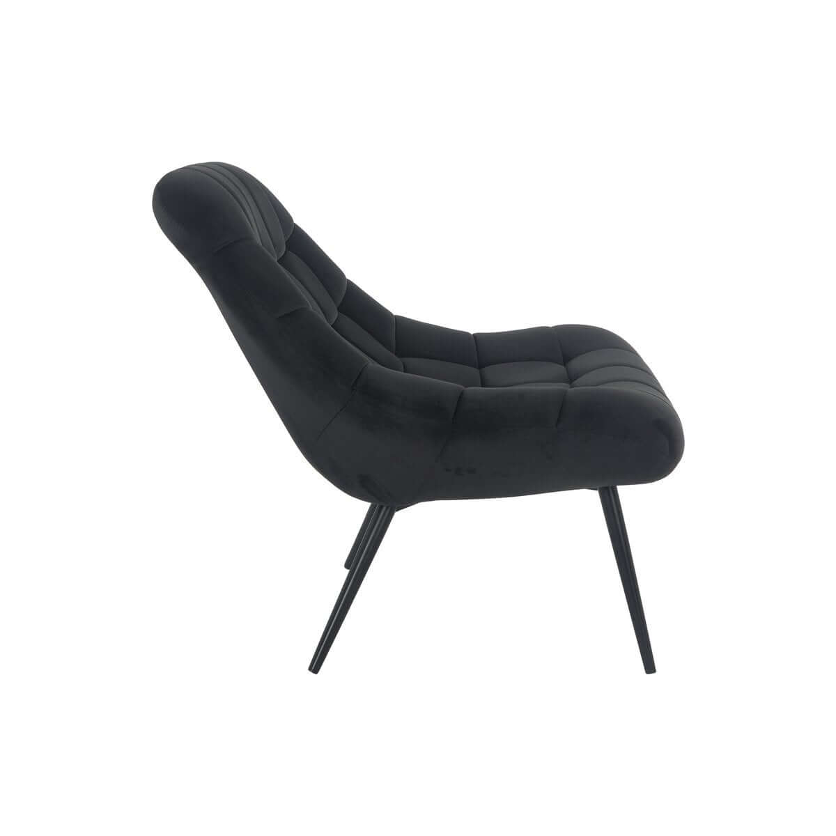 Armchair XXL velvet black metal black - SalesFever