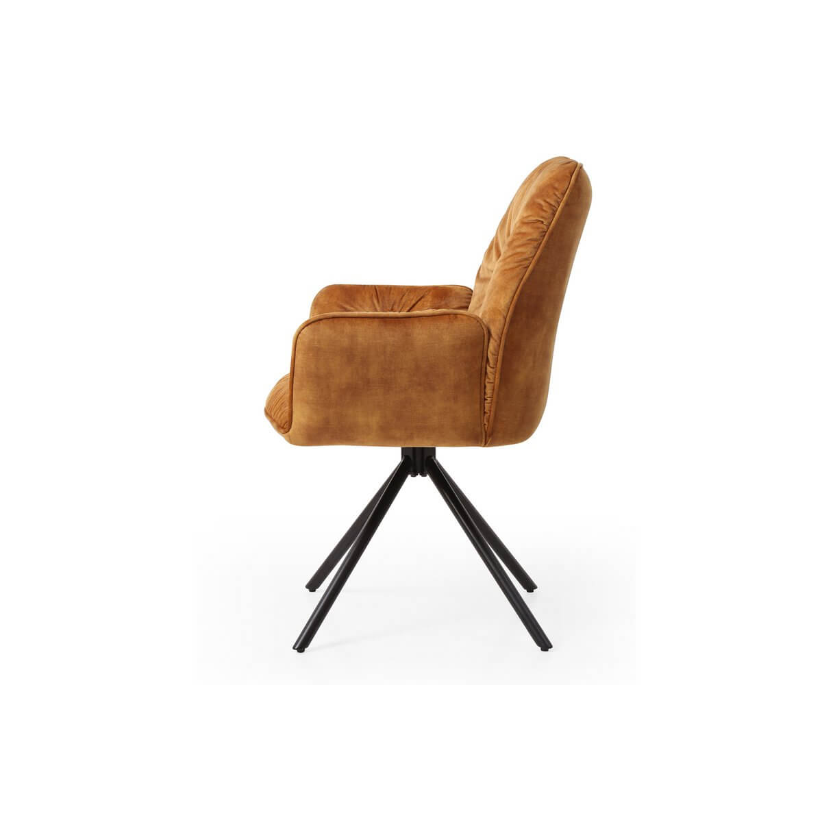 Armchair with 360° rotation function, gold - SalesFever