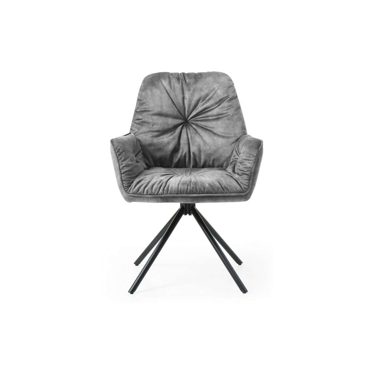 Armchair with 360° swivel function, gray - SalesFever