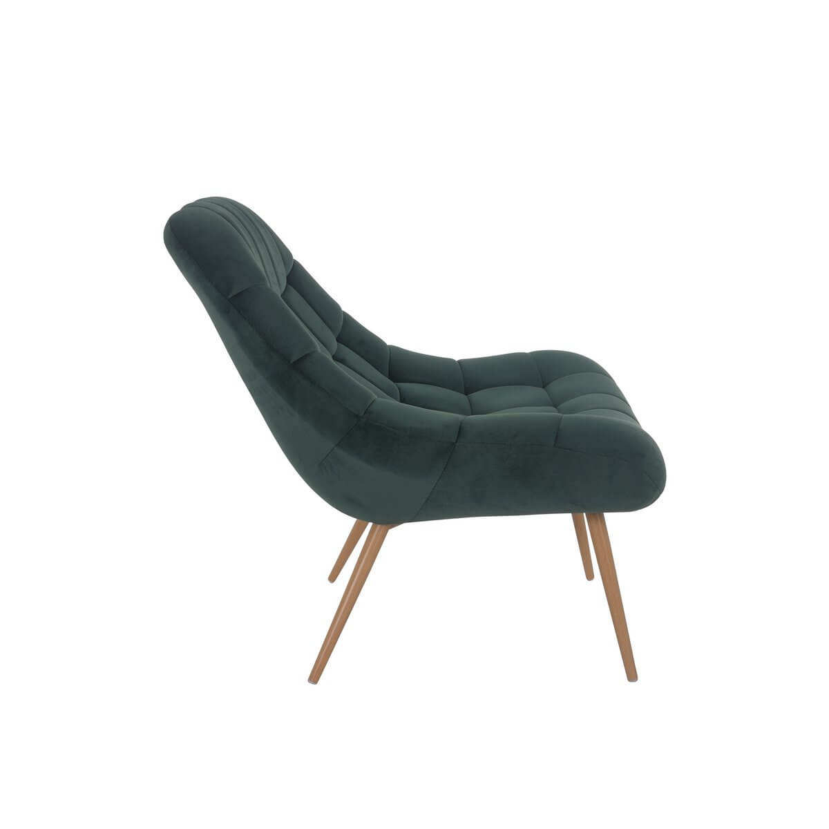 Armchair XXL velvet green metal wood look - SalesFever