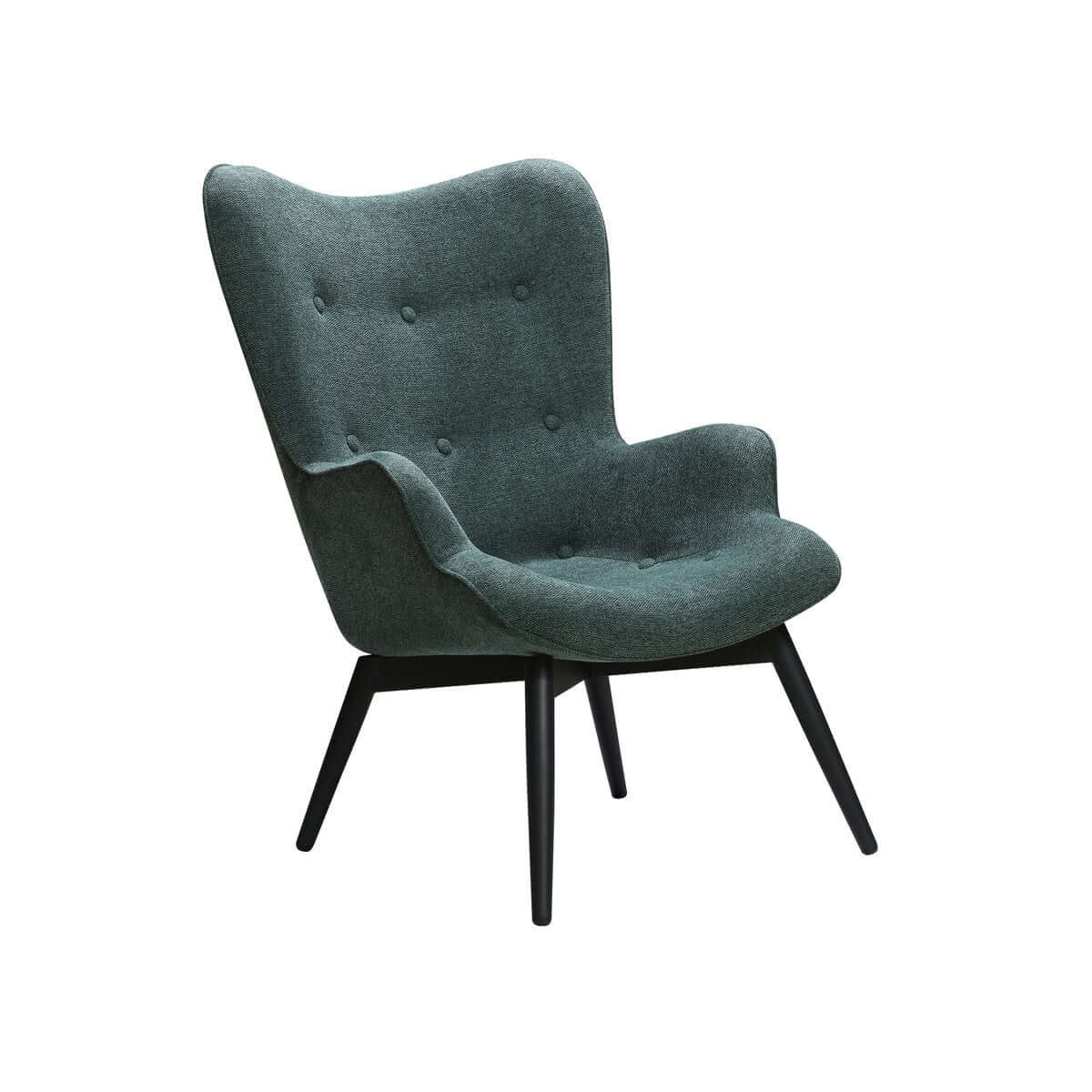 Armchair fir green textured fabric - SalesFever
