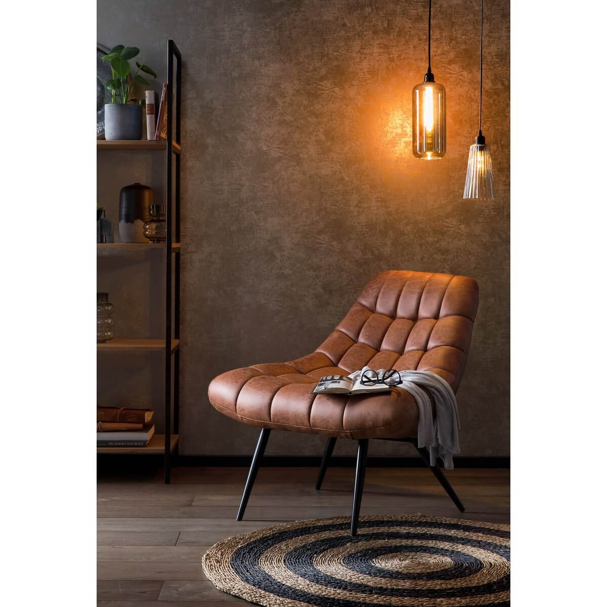 Armchair XXL imitation leather light brown - SalesFever