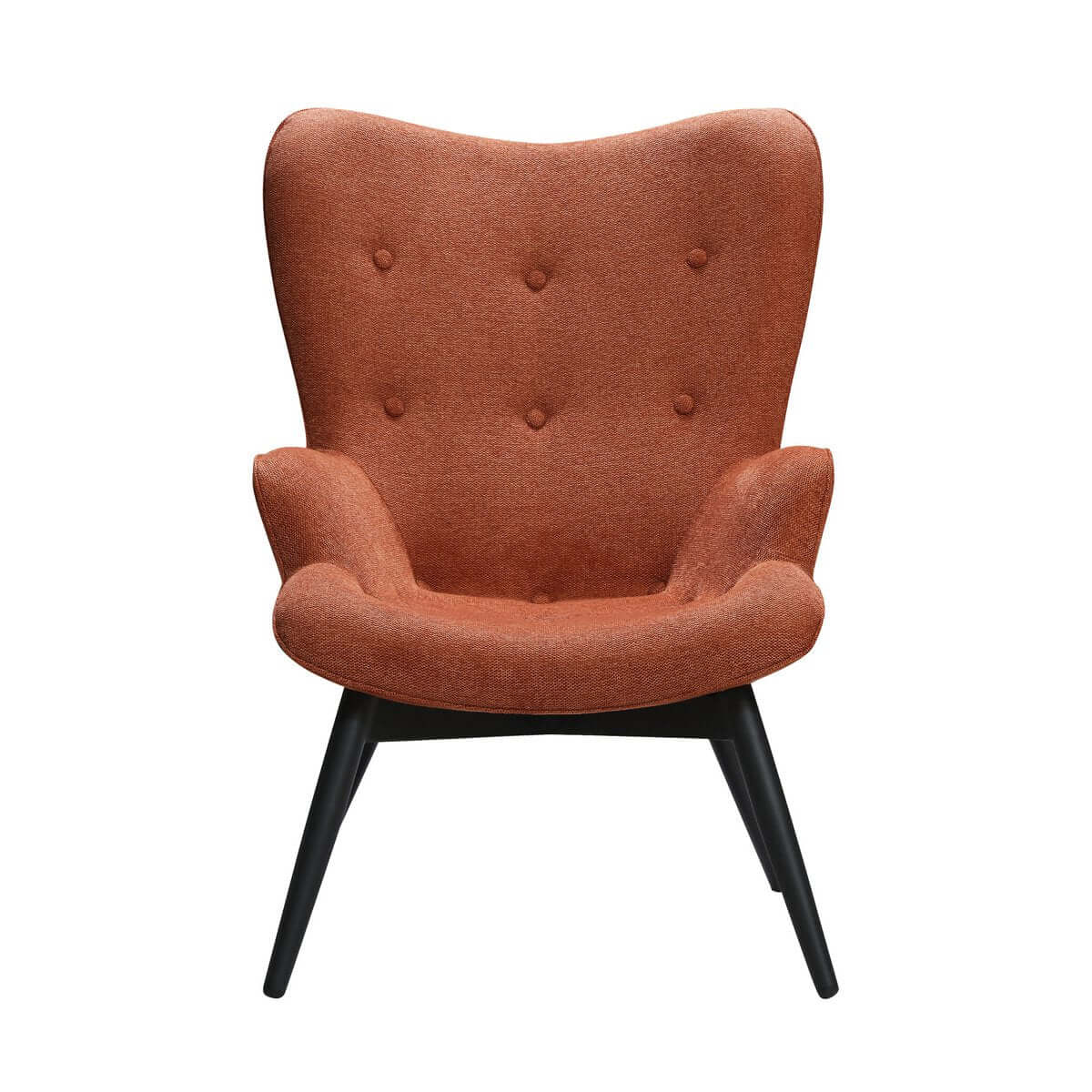 Armchair in copper textured fabric - SalesFever