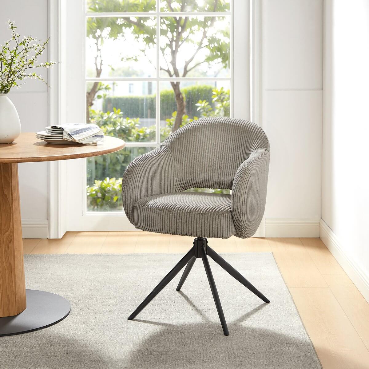 Arm chair Cord-optics light gray - SalesFever