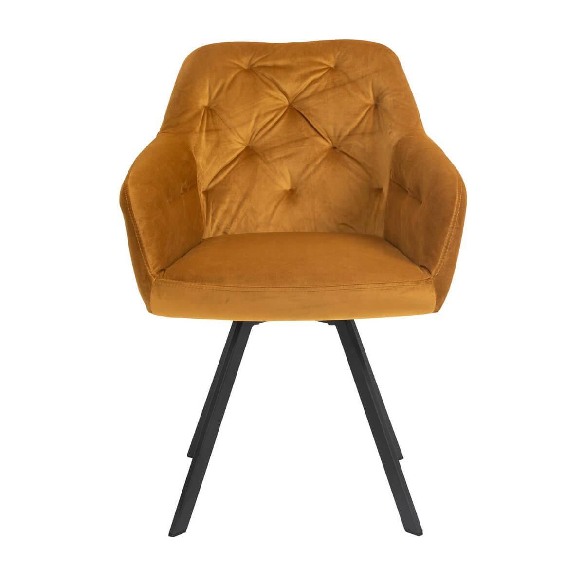 Armchair with 360° swivel function Mustard yellow - SalesFever