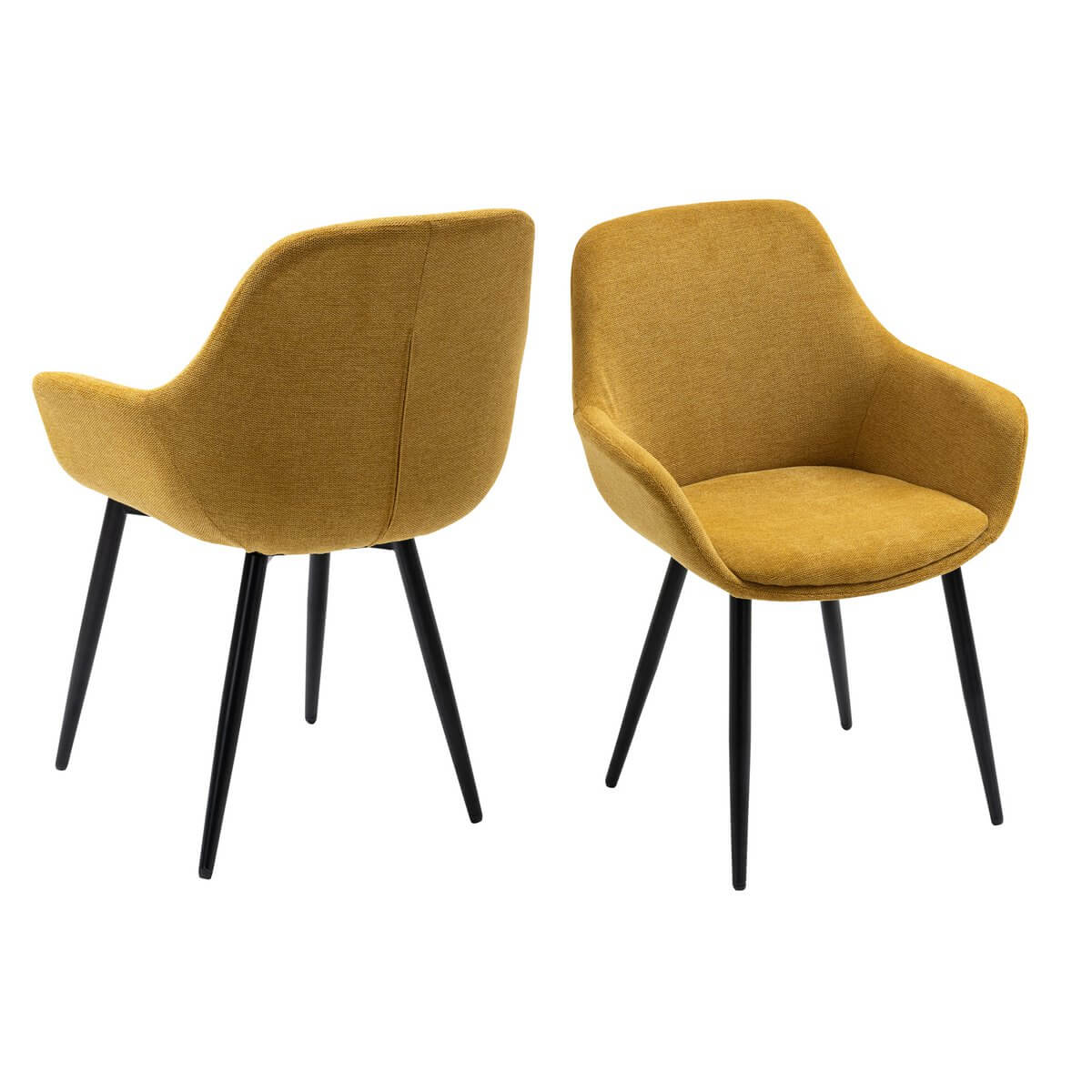 Set of 2 armchairs yellow - SalesFever