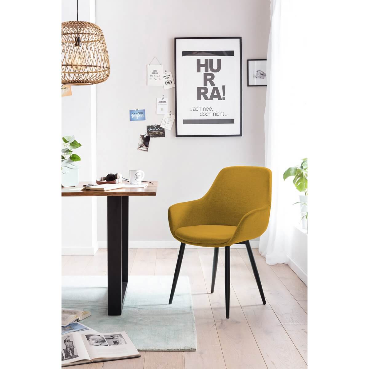 Set of 2 armchairs yellow - SalesFever