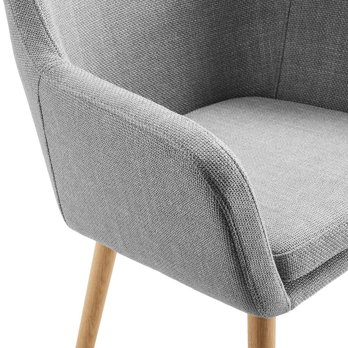 Armchair structural fabric light gray - SalesFever
