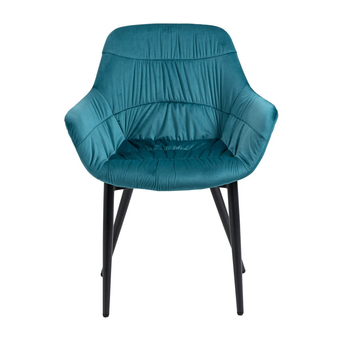 Armchair with honeycomb quilting velvet turquoise - SalesFever