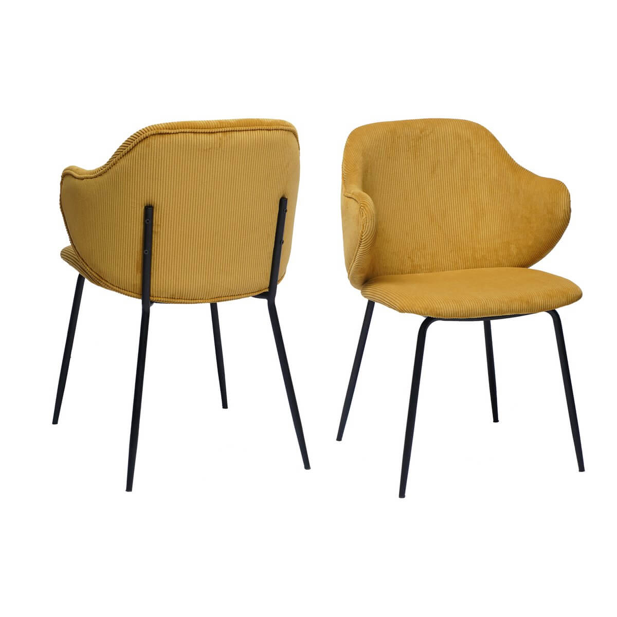 Set of 2 armchairs in gold - SalesFever