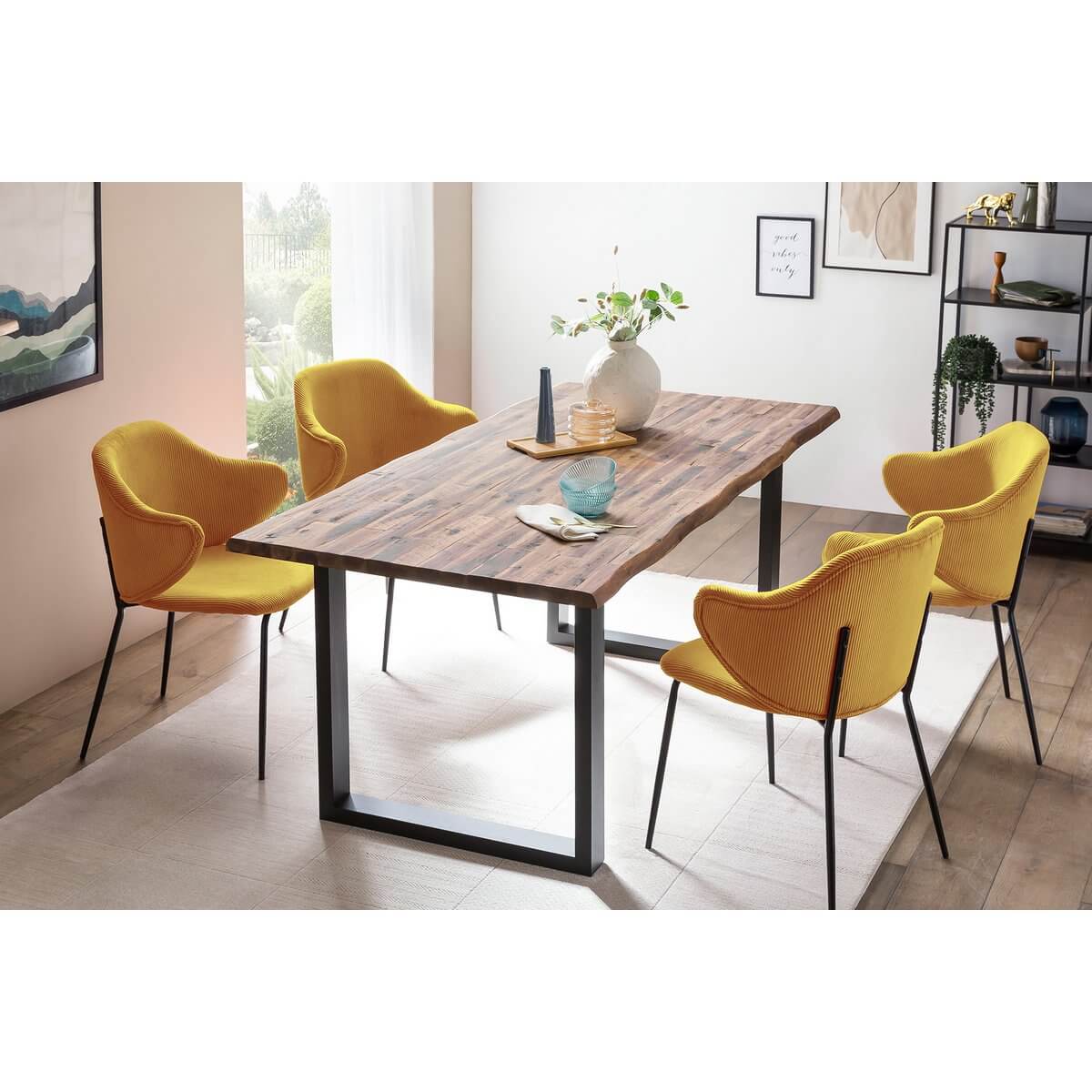 Set of 2 armchairs in gold - SalesFever