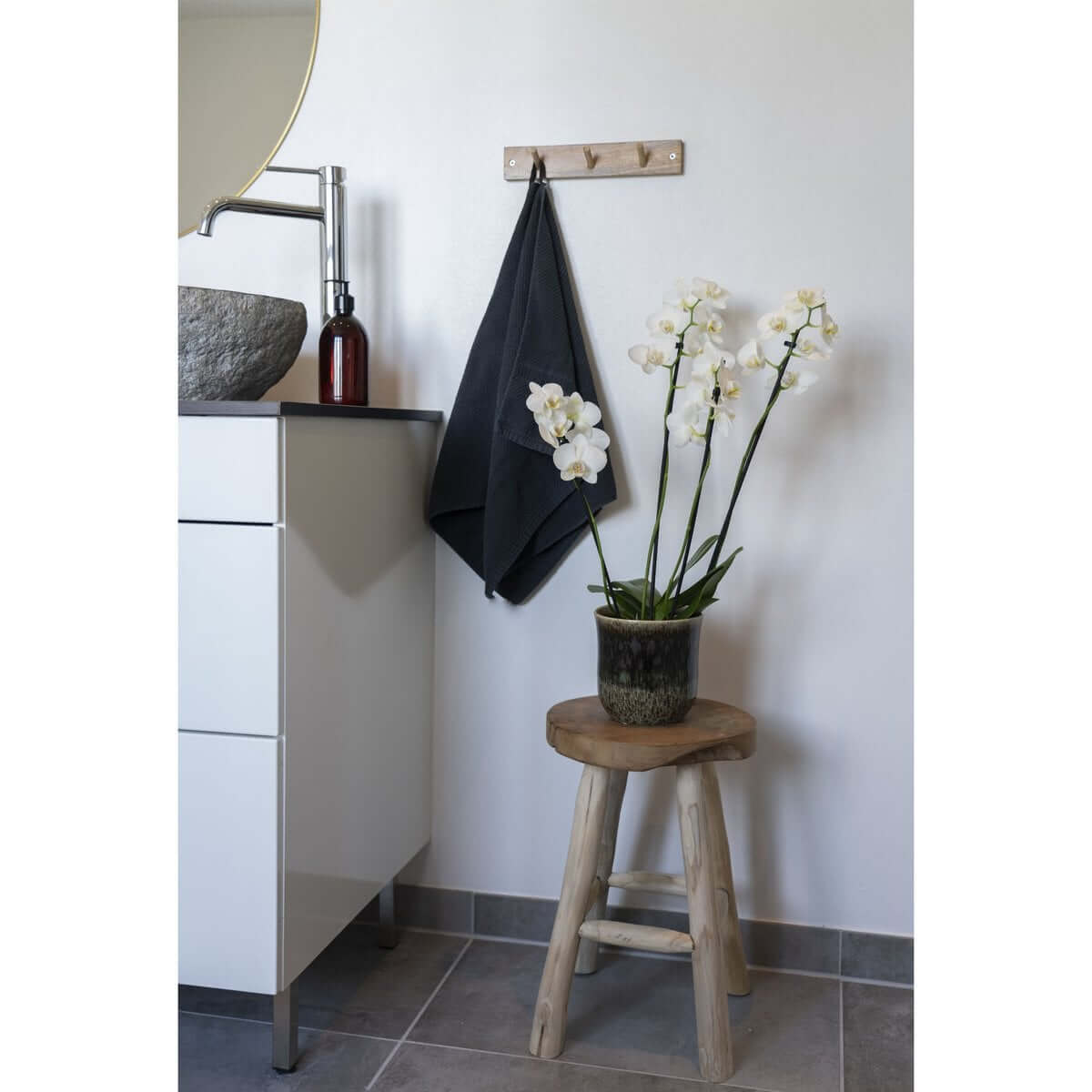 Badia Stool - Teak, Natural - Ø30x45 cm - House Nordic ApS