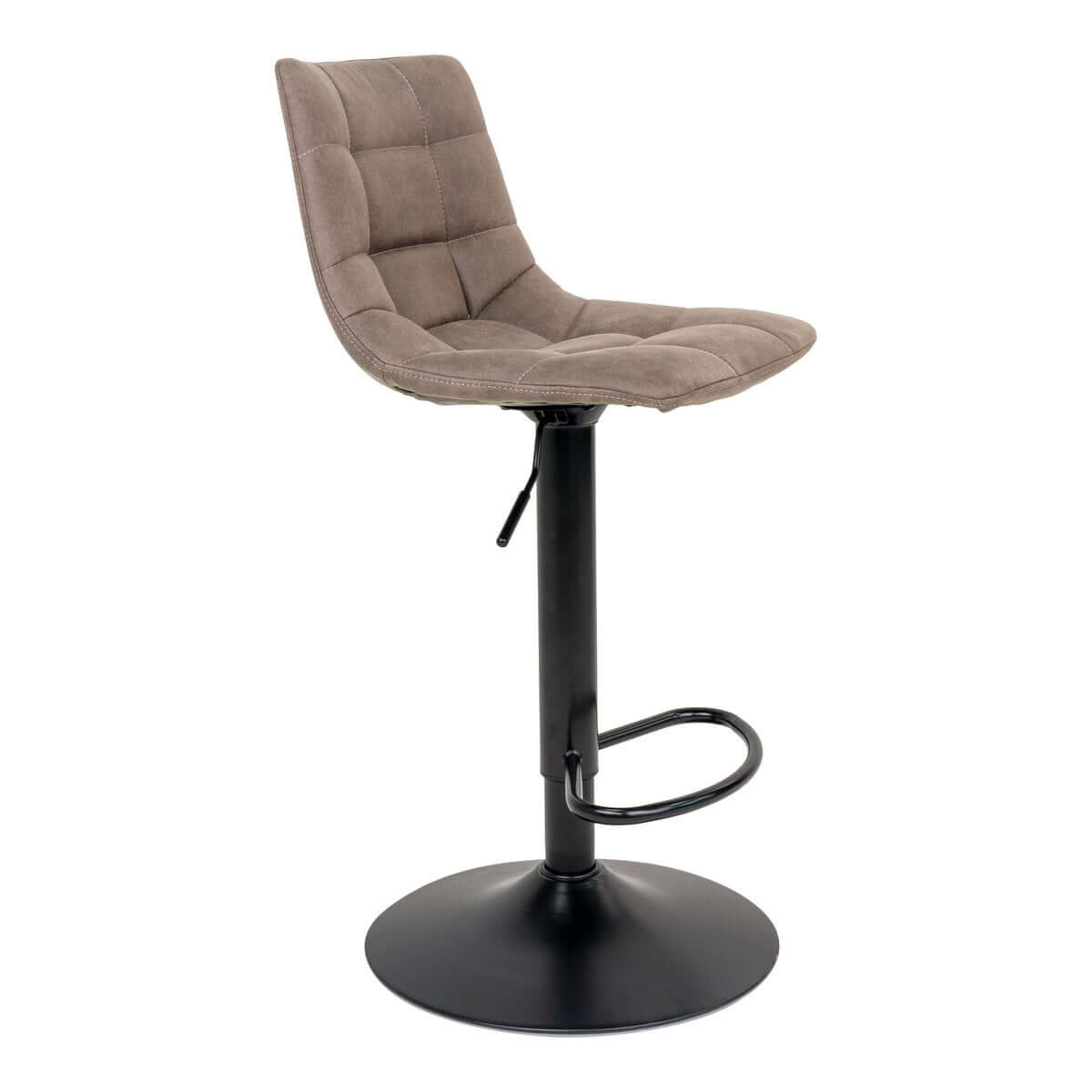 Middelfart Bar Chair - Microfiber, Steel, Light Brown - Set of 2 - House Nordic ApS