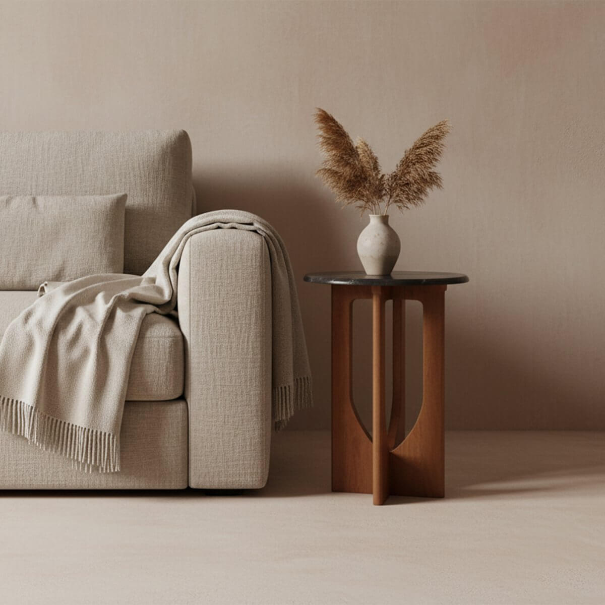 Brunei bijzettafel marmer zwart - Raw Materials