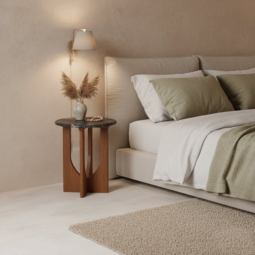 Brunei bijzettafel marmer zwart - Raw Materials