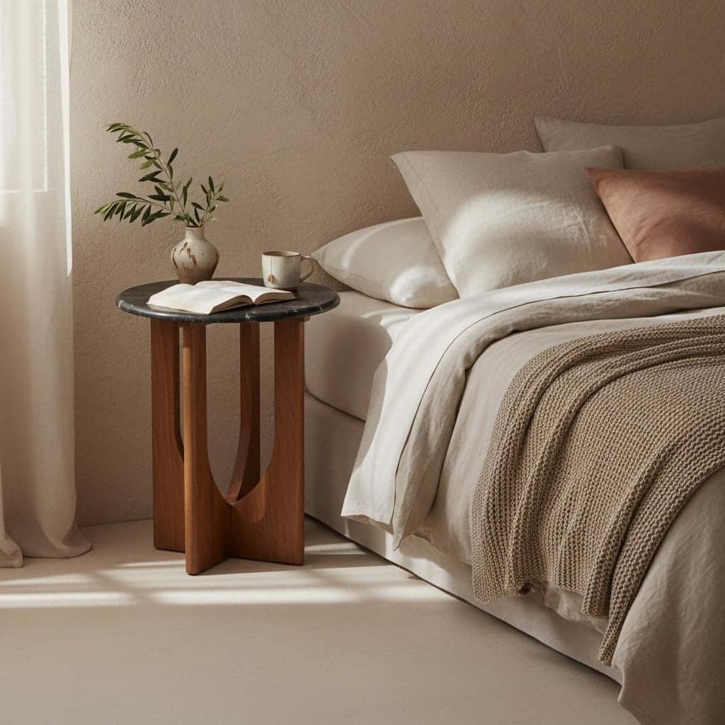 Brunei bijzettafel marmer zwart - Raw Materials